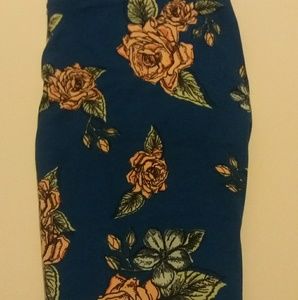 Lularoe Large Floral Print Maxi Skirt